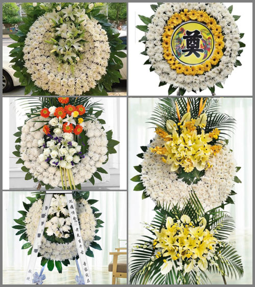 浙江省丽水松阳县古市镇筏铺村花圈速递